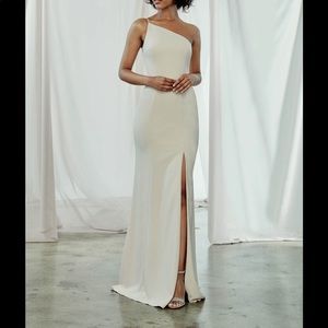 Amsale French Blue bridesmaid dress